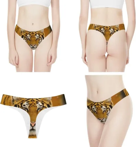 Vista 6 de Dellukee Ropa interior sexy de tanga para mujer, de corte alto, transpirable, elástica, cómoda, calzoncillo
