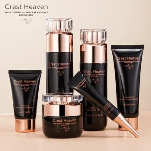 Vista 3 de Kit facial de 6 piezas para el cuidado de la piel radiante, cuidado facial, hidratación facial y cuidado de la piel antienvejecimiento luxeGlow