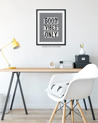 Vista 8 de Govivo Good Vibes Only - Decoración de oficina - Decoración de pared para dormitorio - Arte de pared inspirador - Decoración de habitación