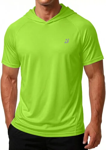 Vista 17 de Roadbox Sudadera con capucha de manga corta para hombre, ligera, de secado rápido, con protección solar Quick Dry, Breathable, Moisture Wicking, Sun