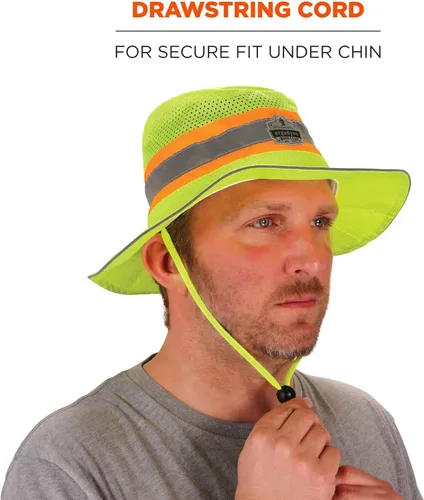 Vista 7 de Ergodyne Chill Its 8935CT - Sombrero de sol de enfriamiento de PVA, alta visibilidad, reflectante