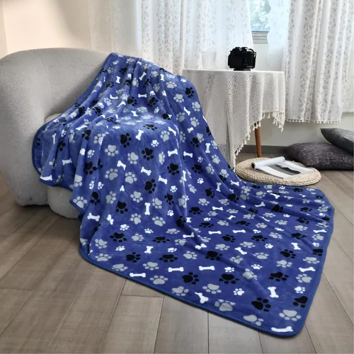 Vista 2 de Manta Impermeable para Perros, Estampado de Patrón Súper Suave Cálida Esponjosa Toallita Protector de Sofá Coche Cama, A Prueba de Orina Lavable