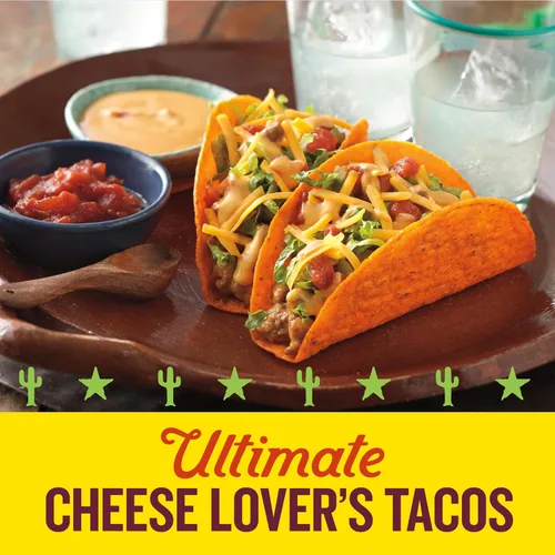 Vista 4 de Old El Paso Stand 'N Stuff Bold Nacho Cheese - Conchas de taco con sabor a queso de nacho, 10 unidades (paquete de 6)
