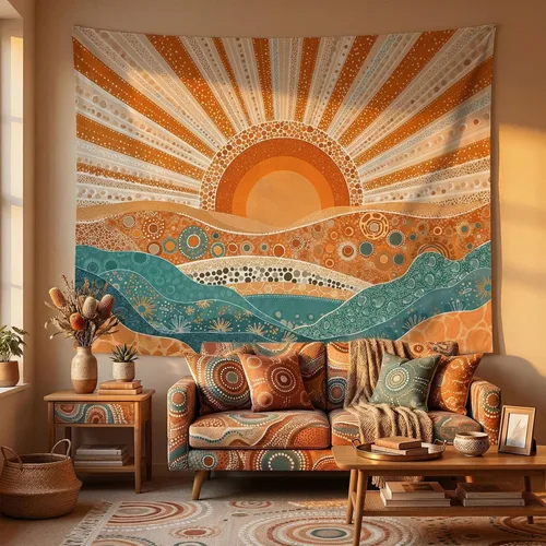 Vista 14 de Kanuyee Tapiz Floral de Luna Tapiz de Flores para Dormitorio Tapices Bohemios para Colgar en la Pared Estético para Dormitorio y Sala de Estar Luna