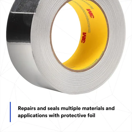 Vista 4 de 3M 3380 – Cinta de aluminio 3380 plateada (múltiples tamaños), 1