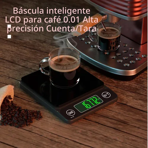 Vista 6 de Báscula digital de cocina para alimentos, báscula de café de 17.64 oz/0.01, báscula digital de alimentos, 7 unidades de gramos para hornear