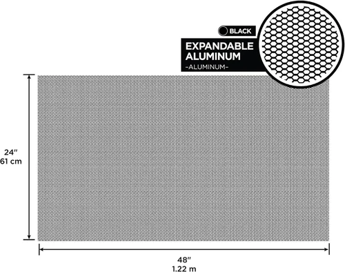 Vista 2 de M-D Building Products 57398 Hoja de aluminio expandible negra de 24 pulgadas x 48 pulgadas