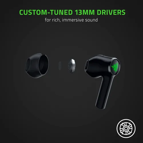 Vista 5 de Razer Hammerhead True Wireless X Earbuds: controladores personalizados de 0.512 in - Bluetooth 5.2 con emparejamiento automático - Modo de juego