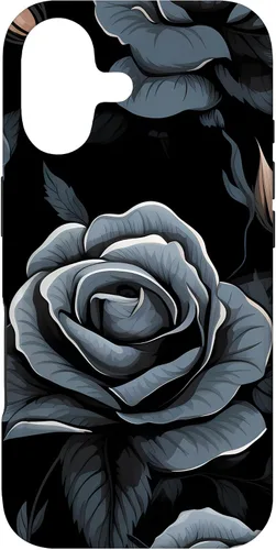 Vista 32 de Black Rose Floral Flower Case for iPhone 16