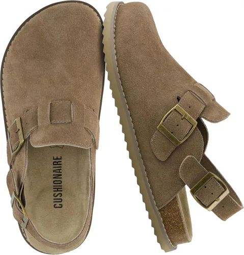 Vista 12 de CUSHIONAIRE Brooklyn - Zuecos de gamuza auténtica con hebilla para mujer Gamuza auténtica de chocolate