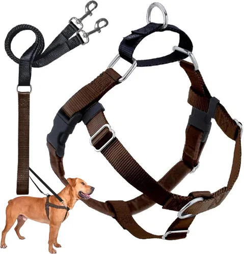 Vista 14 de 2 Hounds Design Freedom - Arnés para perro sin tirones, arnés ajustable y correa, fácil de caminar y control cómodo, se adapta a perros pequeños