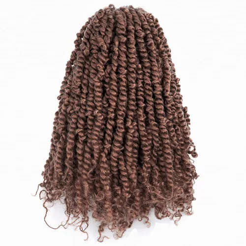 Vista 12 de Paquete de 8 paquetes de cabello de ganchillo súper corto de 6 pulgadas para mujeres negras y niños, extensiones de cabello pretrenzado suave