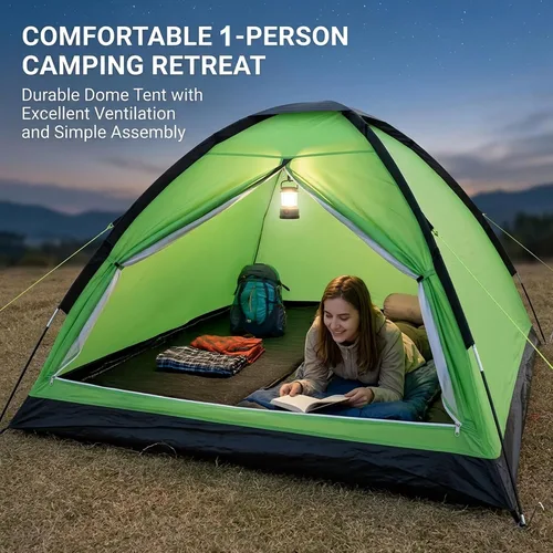Vista 6 de XL Camping Tent 1/2 Person Small Tents Lightweight Waterproof Adult Kids