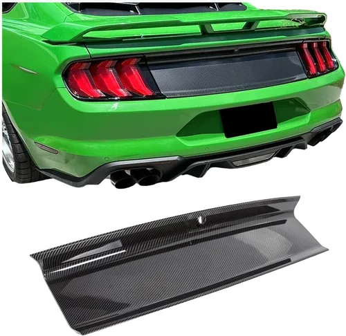 Vista 10 de KUAFU Panel de guarnición para tapa de maletero trasero compatible con Ford Mustang GT 2015-2023, cubierta central de maletero decorativa, tapa