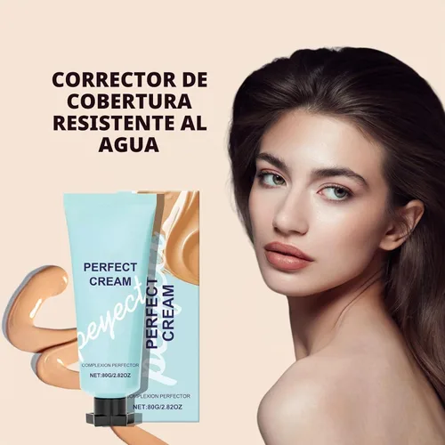 Vista 2 de Supreme CC - Crema corrector impermeable, perfeccionador de tez en crema, corrector hidratante de cobertura completa, base de crema CC de larga