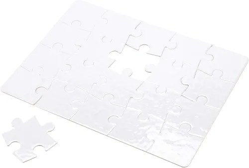 Vista 5 de JAPCHET 30 juegos de rompecabezas de sublimación de 7.9 x 5.8 pulgadas, 600 piezas de rompecabezas de sublimación en blanco blanco, rompecabezas