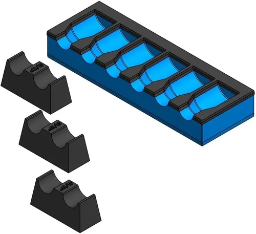 Vista 35 de MagAttach Organizadores de Extensión de Dados (1/2", Negro/Negro)