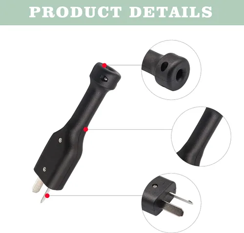 Vista 2 de Crow Foot 2 Prong Charger Plug para Yamaha 36 Volt Golf Carts Powerwise Conector DC Plug, E-Way Receptáculo para piezas de carrito de golf