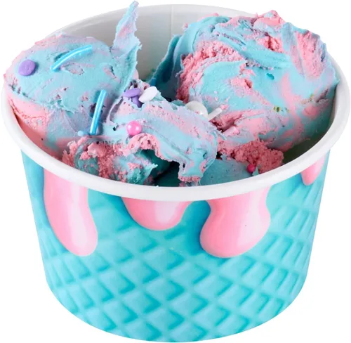 Vista 31 de Restaurantware Coppetta - Vasos de postre de 3 onzas, 50 tazas desechables para helado, tapas se venden por separado, cuencos de papel a cuadros