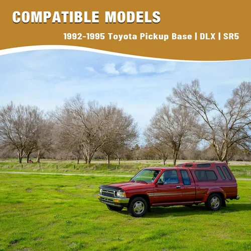Vista 3 de CarPartsDepot Cenefa de parachoques delantero compatible con camioneta Toyota Pickup 2WD 1992-1995 TO1095104 5391135010
