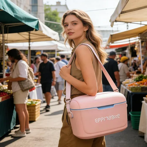 Vista 3 de Bolsa de viaje enfriadora de leche materna, caja enfriadora de plástico duro ligero para biberones y bolsas de almacenamiento Enfriador aislado 4