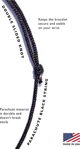 Vista 3 de NAZ COLLECTION - Pulsera con dije de corazón para pareja con cuerda ajustable - Pulsera de la amistad, pulsera de protección de Cabalá, regalo