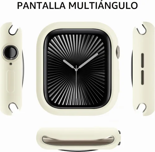 Vista 5 de Funda Ultra Delgada de TPU para iWatch Apple Watch Series 3/2/1, 38mm Blanco antiguo