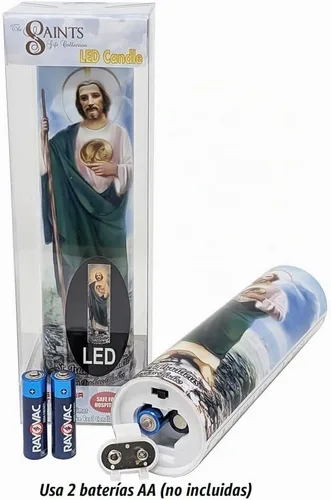 Vista 6 de Vela LED de oración de devoción sin llama Saint Jude