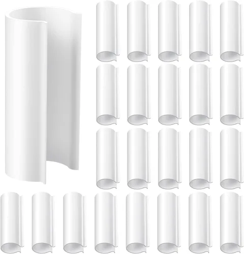 Vista 10 de Jetec 32 clips de tubería de PVC abrazaderas para cubierta de piscina para piscinas sobre el suelo, invernaderos, cubiertas de hileras, jardín