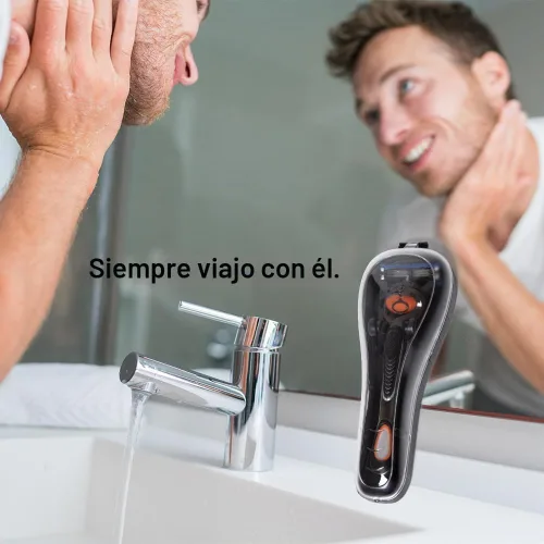 Vista 7 de Nincha Manual Razor Travel Case Portable Plástico Manual Razor Trimmer Protector Negro