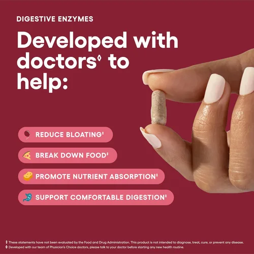 Vista 7 de Physician's CHOICE - Paquete de control de peso para combatir la hinchazón + soporte: enzimas digestivas + probiótico Thin-30