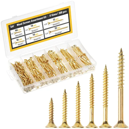 Vista 10 de Mr. Pen - Kit surtido de tornillos para madera, 152 piezas, negro, puntas Phillips, tornillos de madera surtidos, 6 tamaños