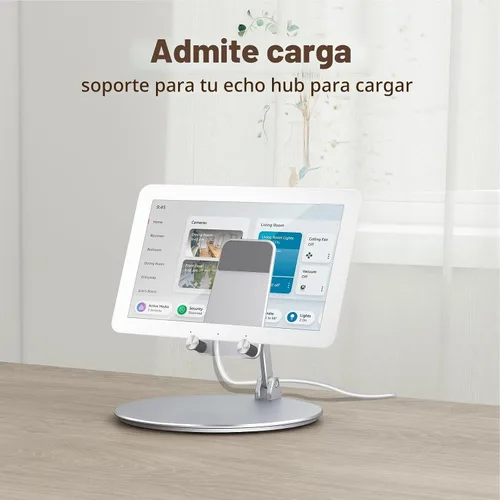 Vista 6 de Soporte giratorio e inclinable para Echo Hub y iPads/tablets de 4 a