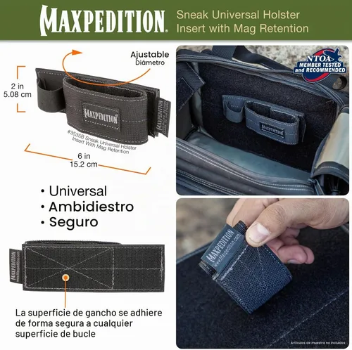 Vista 3 de Inserto para funda universal Maxpedition Gear Sneak con retención Mag.