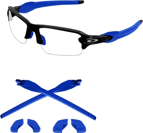 Vista 11 de Kits de goma de repuesto para orejeras y boquillas compatibles con Oakley Flak 2.0 OO9295 Flak 2.0 XL OO9188 Negro