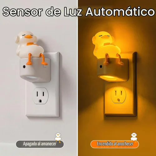 Vista 4 de L LOHAS LED Luz nocturna enchufable para niños, lindo pato, cambio