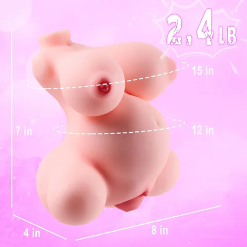 Vista 2 de Muñecas sexuales de 2.4 libras para hombres, masturbador masculino para hombre, vagina realista con prolapso, mujer embarazada, torso femenino