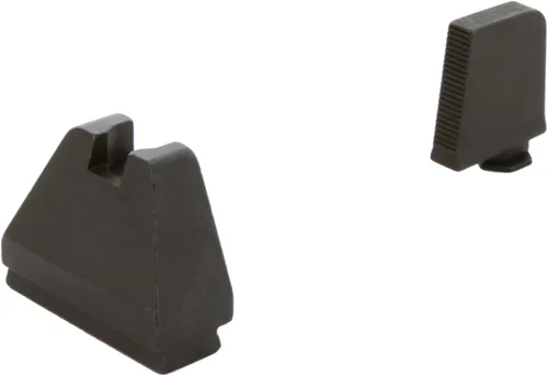 Vista 3 de AMERIGLO Optic - Juego de mira compatible para Glock, 9XL, dentado negro alto, 0.500 pulgadas, delantero, negro plano, trasero de .600 pulgadas