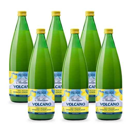 Vista 10 de Volcano Bursts - Jugo de limón italiano orgánico, 33.8 oz (1 litro)