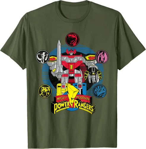 Vista 41 de Power Rangers Camiseta Megazord Asfalto
