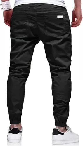 Vista 2 de Pantalones casuales para correr al aire libre para hombre, pantalones de entrenamiento ajustados para correr, pantalones deportivos para senderismo