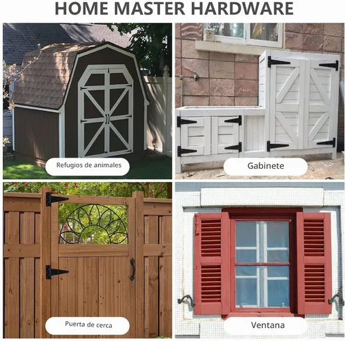 Vista 6 de HOME MASTER HARDWARE Bisagras de puerta resistentes de 8 pulgadas, paquete Negro