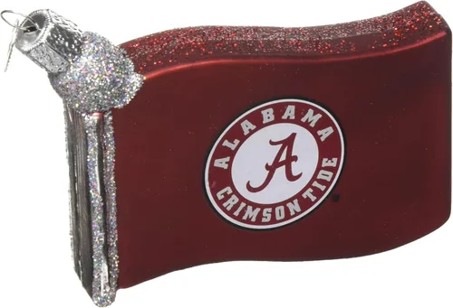 Vista 7 de Old World Christmas Gorro de béisbol de Alabama para árbol de Navidad soplado de vidrio