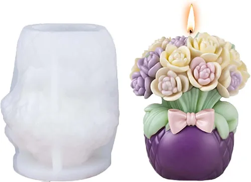 Vista 12 de Molde de Vela de Concha Molde de Cilindro de Concha Molde de Pez de Silicona Onda Espiral para Velas - Moldes de Fundición de Resina de Silicona