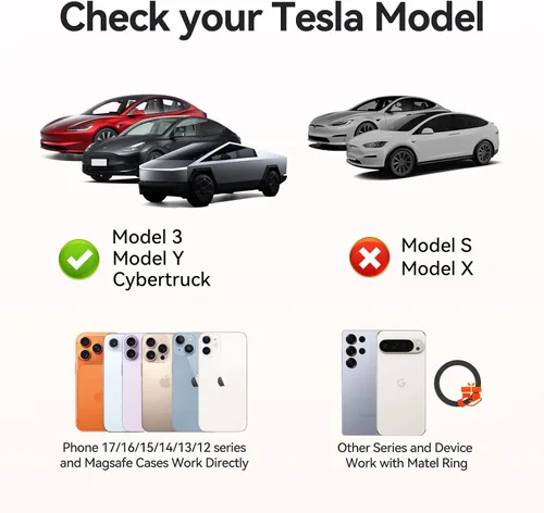 Vista 2 de Soporte magnético para teléfono Tesla para pantalla