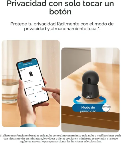Vista 6 de eufy Security Cámara interior 4K E30, panorámica e inclinación, seguimiento