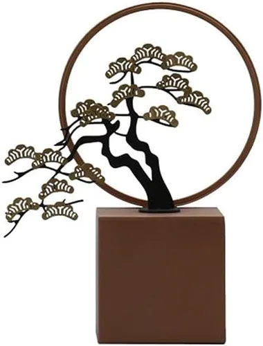 Vista 3 de chinese feng shui statue sculpture Modern New Chinese Creative Iron Art Pine Tree Crafts Indoor Living Room Desktop Decoration Entrance Feng Shui
