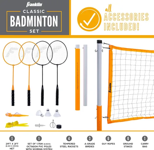 Vista 2 de Juego de bádminton Franklin Sports, talla única