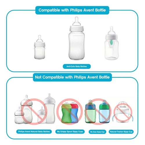 Vista 4 de Boquilla de silicona de repuesto para biberones anticólicos Philips Avent, tamaño 1, 3.3 ft+, flujo lento, 6