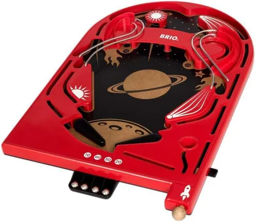 Vista 4 de BRIO 34017 Juego de pinball – Estilo clásico de arcade vintage Juego de cerebro atractivo para niños y adultos Regalo ideal para edades de 6